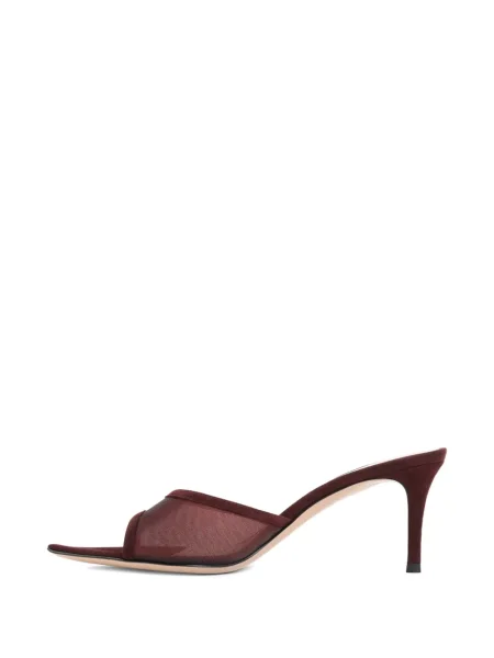 Papuci tip mules Gianvito Rossi din piele roșu