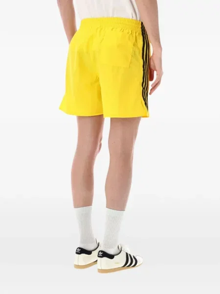 Pantaloni scurți Adidas alergare cu broderie alb