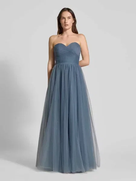 Sukienka wieczorowa w półtransparentnym stylu Luxuar Fashion