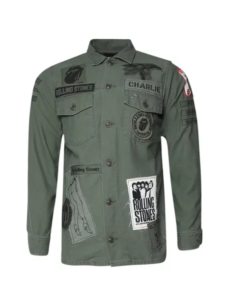 Geacă Madeworn cu strasuri verde