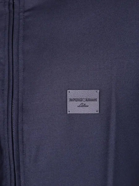 Ilgas striukė Emporio Armani mėlyna
