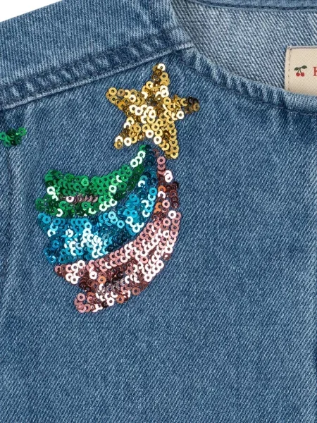 Konges Sløjd джинсова куртка дитяча MAGOT SEQUIN DENIM JACKET GOTS