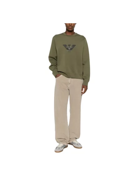 Bluza Emporio Armani z logo zielona
