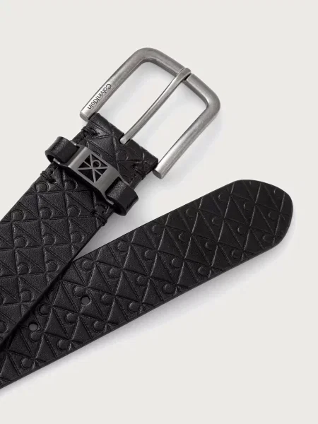 Calvin Klein curea pentru bărbați din piele negru