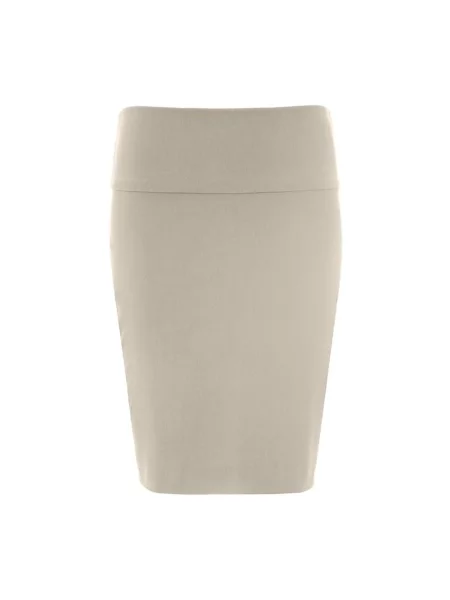 Spódnica Bitte Kai Rand z kamieniami ze stretchu elegancka beżowa