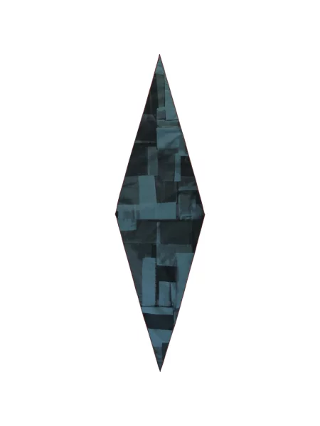 Fular Zegna cu imagine cu imprimeu geometric albastru