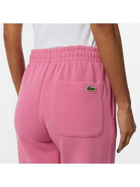Lacoste Spodnie Dresowe Z Mieszanki Bawełny różowe