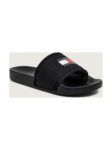 Tommy Jeans Saboți bleumarin / roșu alb negru