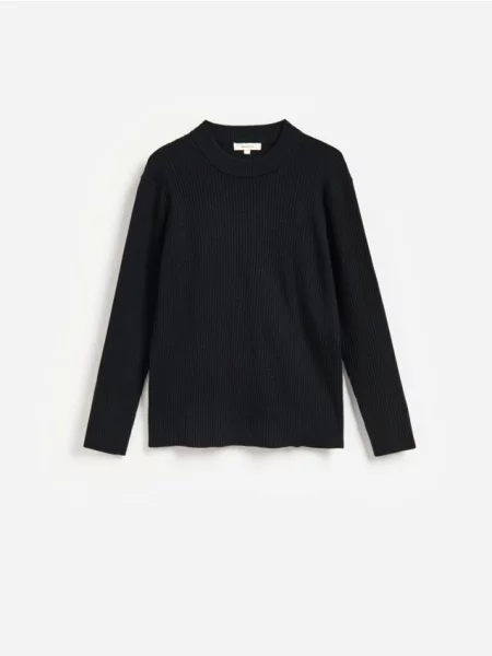 Reserved Pulover din tricot striat cu conținut ridicat de negru