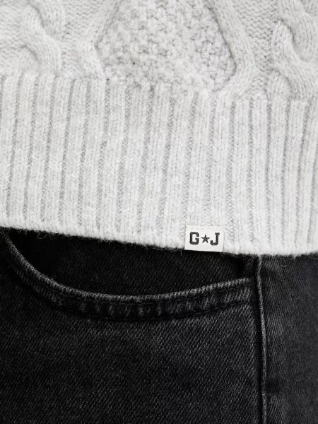 Шерстяной легкий свитер Guess Jeans серый