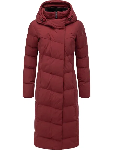 Ragwear Palton funcțională Pavla Youmodo bordeaux roșu