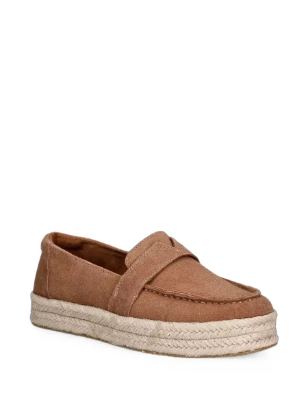 Espadrile Toms din piele de căprioară cu platformă maro