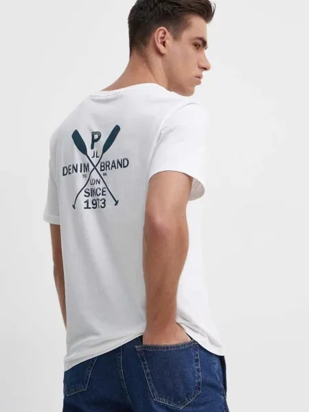 Тениска Pepe Jeans CALLUM дамски бежово преходен модел бяло