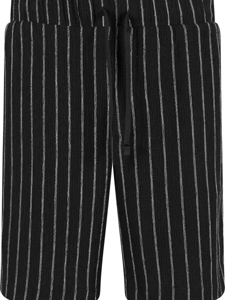 Urban Classics Kalhoty černá bílá