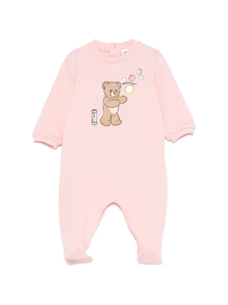 Piżama dziecięca Moschino różowa