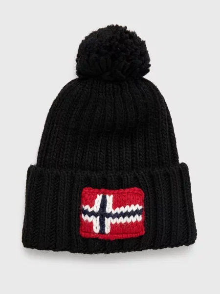 Căciulă de iarnă Napapijri cu pompom negru