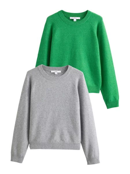 Next Pulover amestecat / verde limetă gri