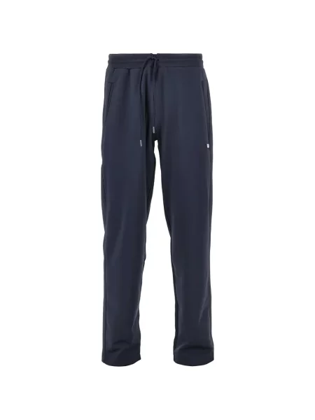 Pantaloni Ea7 Emporio Armani alergare cu autograf cu cordon albastru