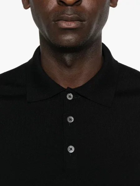 Lung tricou polo Corneliani negru