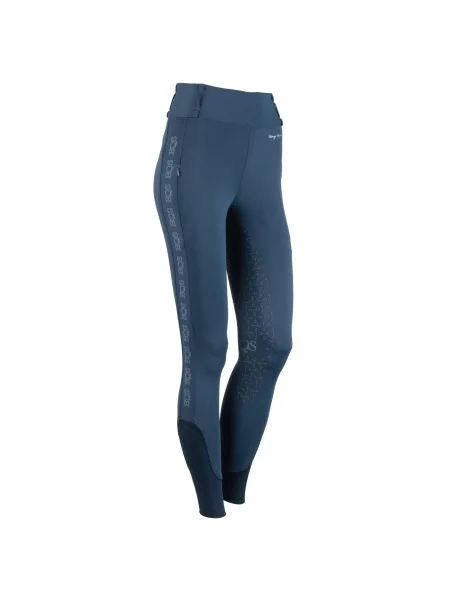 Legginsy jeździeckie z pełną przyczepnością Harry's Horse Sporty Banner niebieskie
