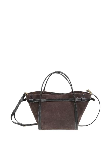 Geantă shopper Tod's din piele de căprioară maro