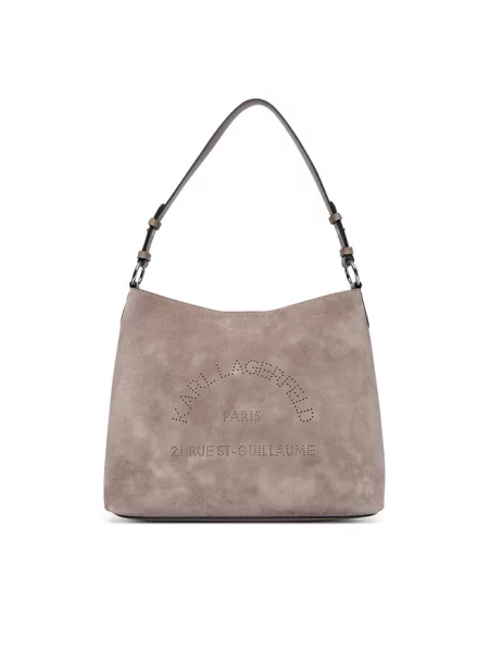 Karl Lagerfeld torebka shopper zamszowa K/DAILY szara