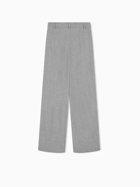 Шерстяные классические брюки Emporio Armani серые