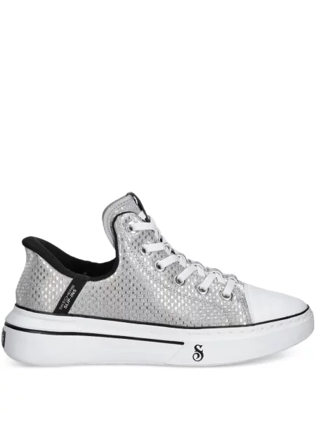 Sneakerși Skechers argintiu