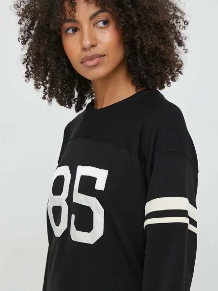 Блуза с дълги ръкави Tommy Hilfiger черно