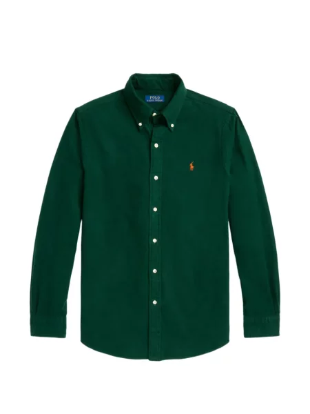 Tricou polo Polo Ralph Lauren cu glugă cu blană cu broderie roșu