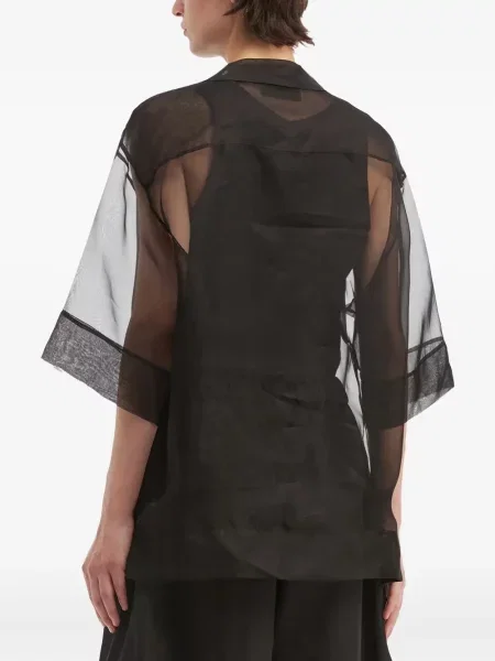Cămașă Simone Rocha cu model floral cu aplicații negru