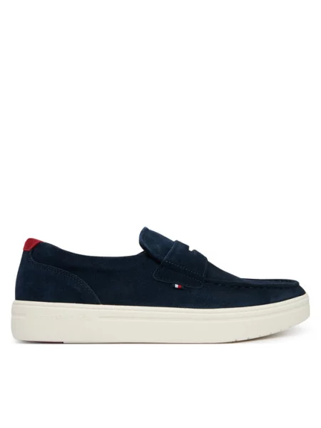 Tommy Hilfiger Félcipő Modern Light Hybrid Suede Loafer Sötétkék kék