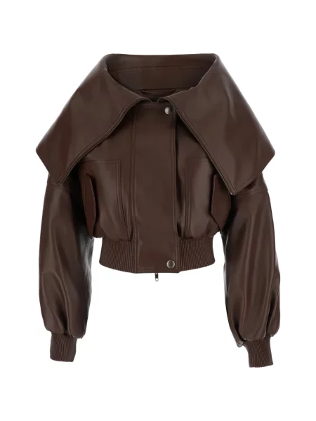 Gulerat geanta de piele Balenciaga maro