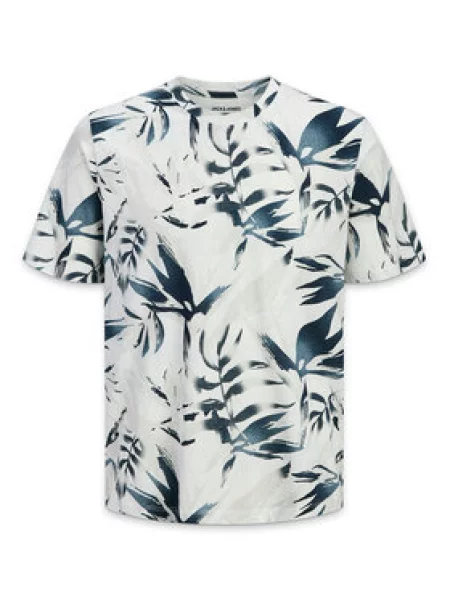 JACK & JONES Tričko JJHONOLULU námornícka modrá biela