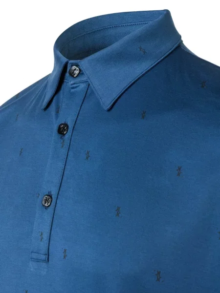 Tricou polo Billionaire cu imagine albastru