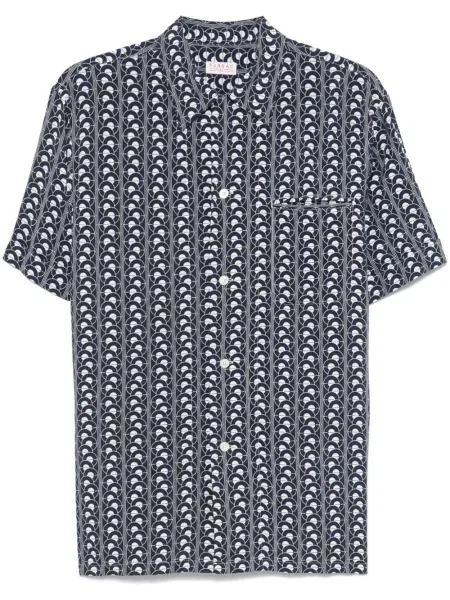 Риза Fursac с принт синьо