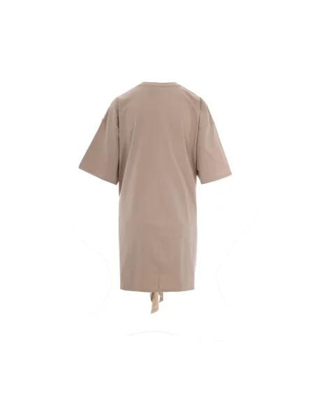 Mała sukienka mini Diesel wiązana garniturowa beżowa