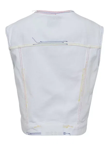 Vestă denim Msgm alb