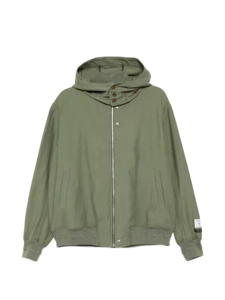 Geacă Engineered Garments cu glugă verde