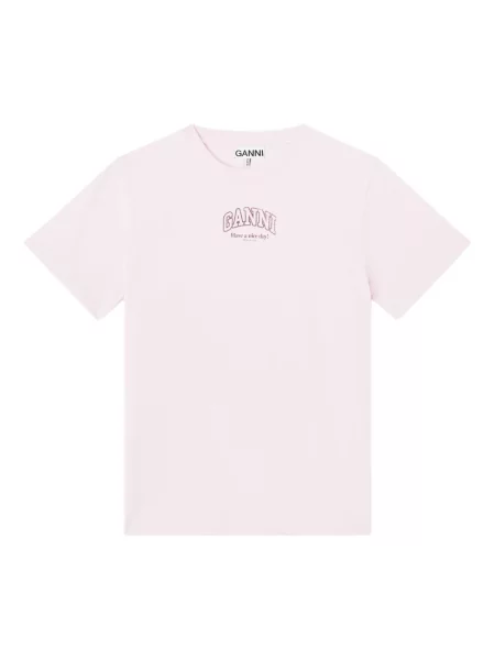 Tricou Ganni roz