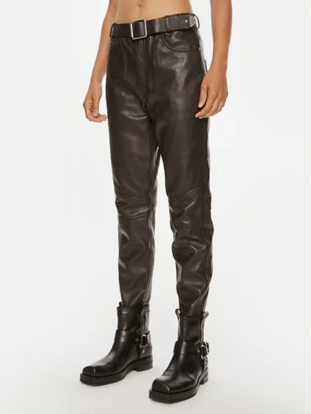 Pantaloni Pinko din piele maro