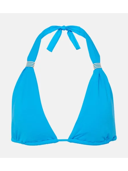 Bikini Melissa Odabash cu gât halter albastru