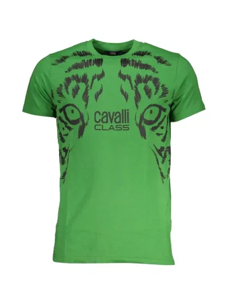 Tricou Cavalli Class cu imagine verde