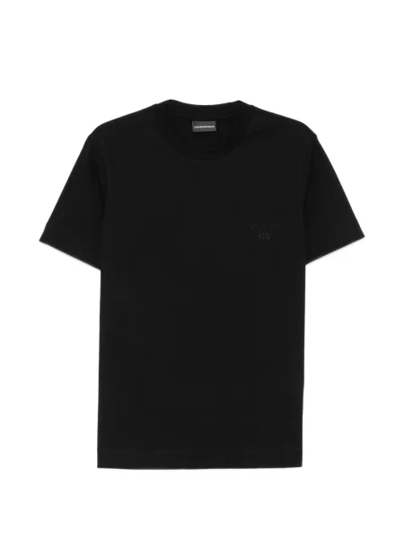 Tricou Emporio Armani cu broderie negru