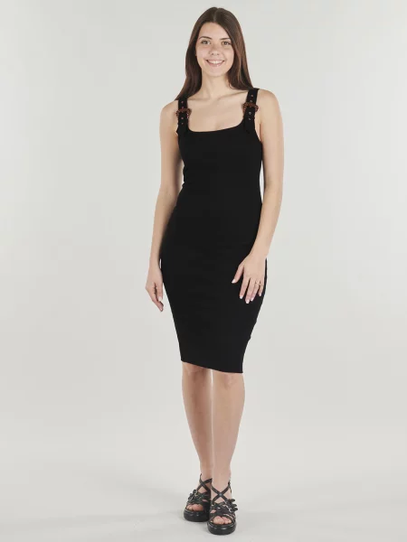 Rochie din denim Versace Jeans Couture negru