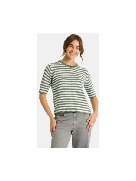 Sweter Lieblingsstück z krótkim rękawem zielony