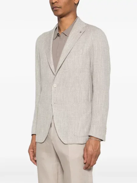 Geacă Tagliatore cu model herringbone cu rever