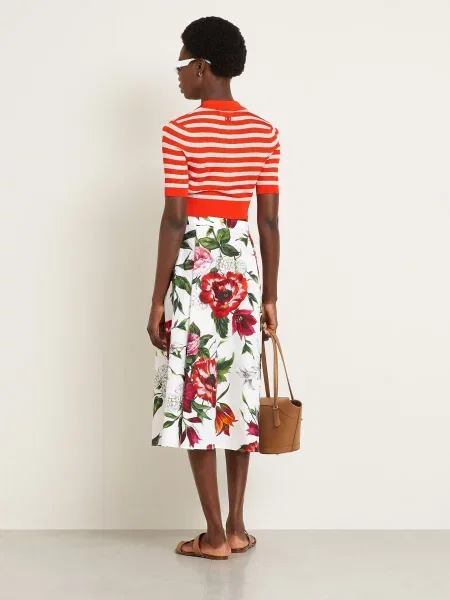 Dolce & Gabbana Krótka Koszulka Polo Z Dżerseju rot białe