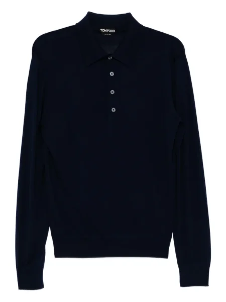 Polo Tom Ford de lână albastru