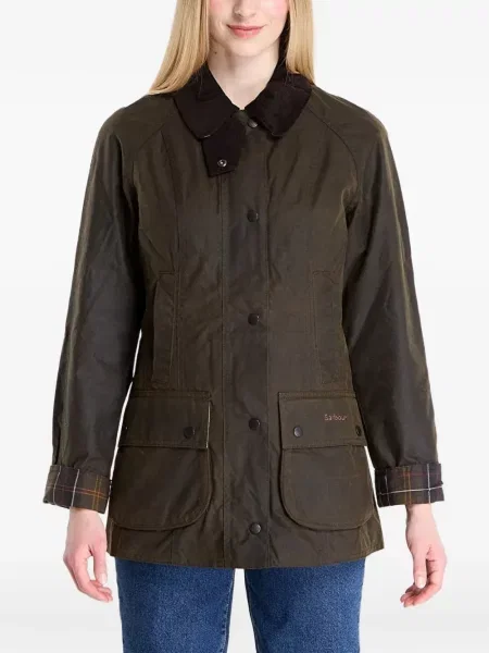 Gulerat ceruit geacă Barbour de catifea cord maro